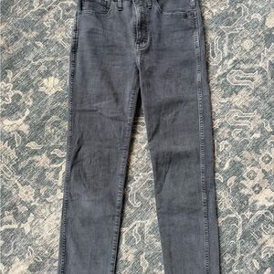 Madewell Gray Skinny Jeans Sleek Fit Stovepipe